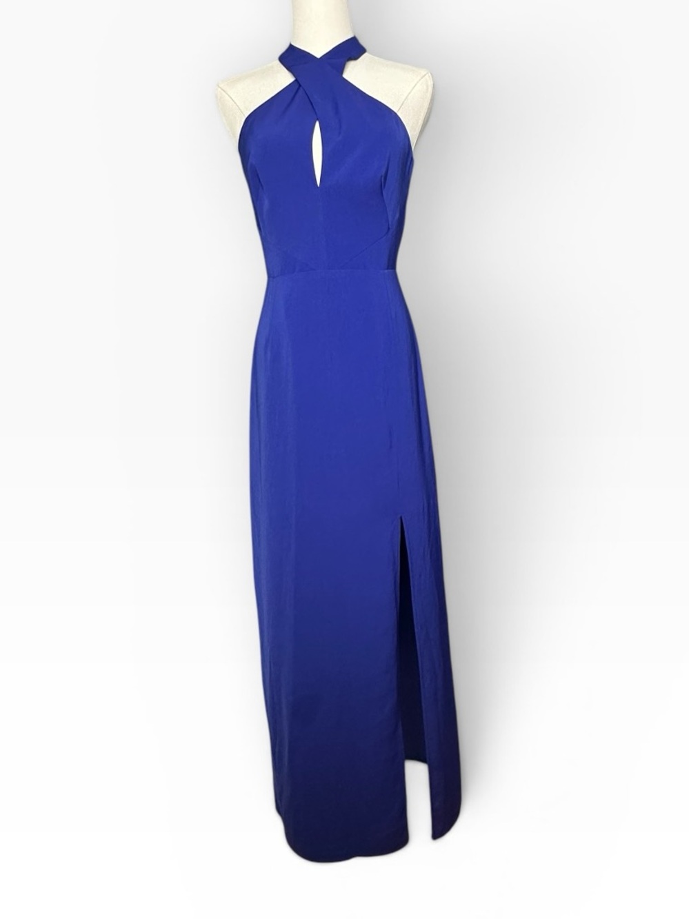 Keepsake The Label Motionless Cocktail Royal Blue Halter Maxi Dress Size S